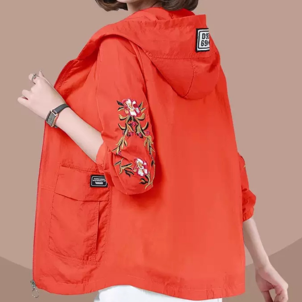 여성 중년여성 바람막이 자켓 후드 집업 후드 집업 간절기 여름 바람막이 데일리 아우터 22,900원