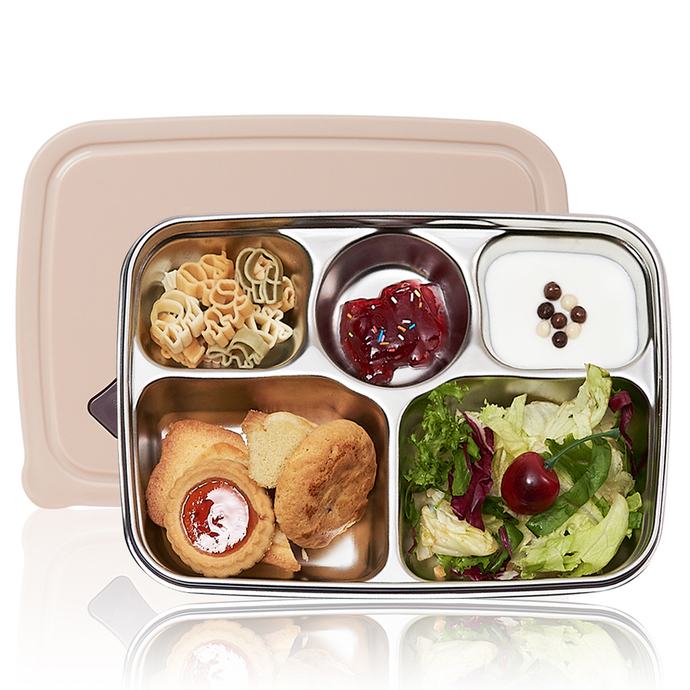 마더케이 국내제조 스테인리스 유아동 식판 + 뚜껑 세트, 베이지, 1세트 18,290원