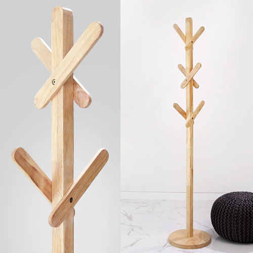 고무나무 원목 스탠드 행거 디자인 옷행거 (3종/택1) 39,000원