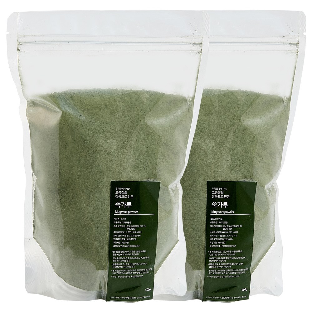 여린 참쑥으로 만든 프리미엄 국산 100% 쑥가루 쑥라떼 쑥차 쑥우유 분말, 500g, 2개 33,800원