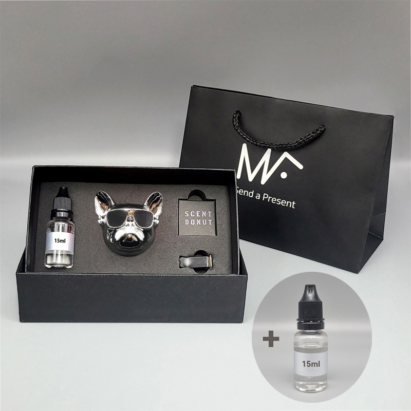 엠퓨처 불독 차량용 방향제 실버 + 에어프릴레쉬오일 15ml 2p + 선물 쇼핑백  대표 13,900원