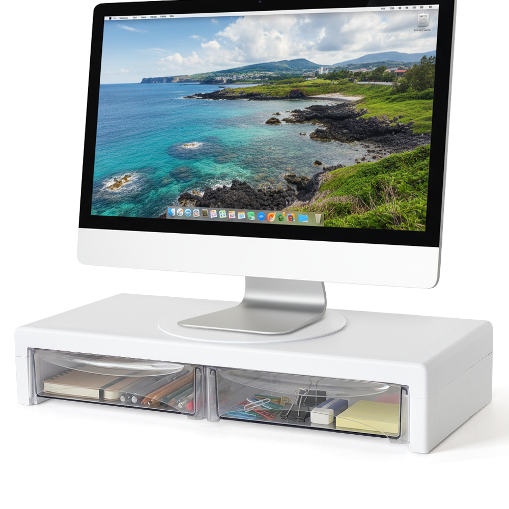 360도 회전 모니터 받침대 수납형 키높이 컴퓨터 스탠드 23,990원