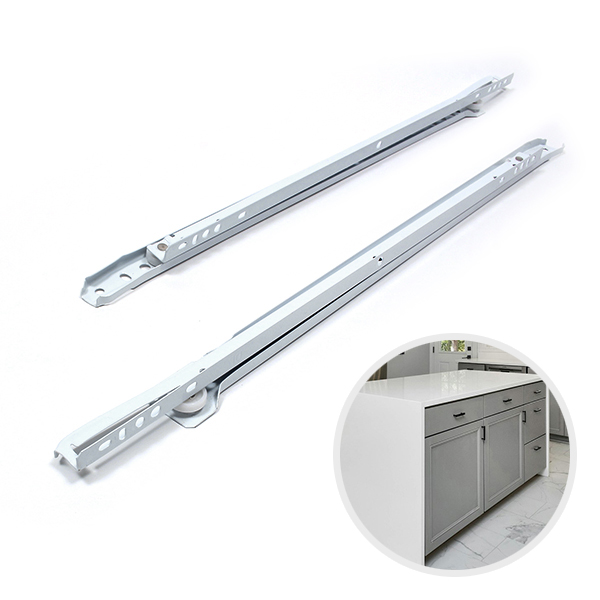 ZIO-BIZ 서랍레일 백색 철레일 1조 500mm / 고하중 슬라이드레일 서랍장레일 가구 옷장 수납장 하부장 책상 책장 싱크대 레일 서랍댐퍼 헤펠레 가구부품 7,500원