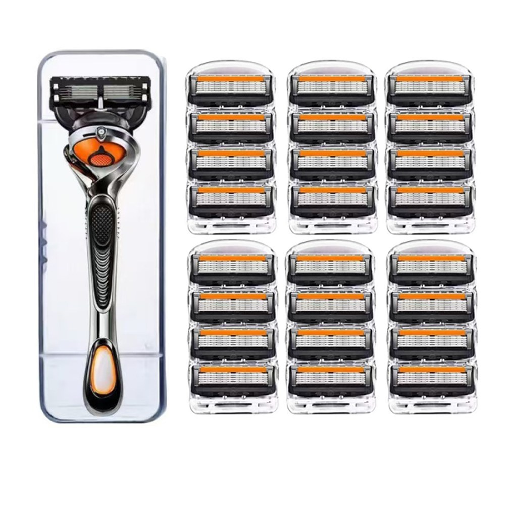 비브랜드 5중 면도날 + 면도기 질레트 호환용, 신형 퓨전 파워, 단일 색상, 24Ea 25,000원