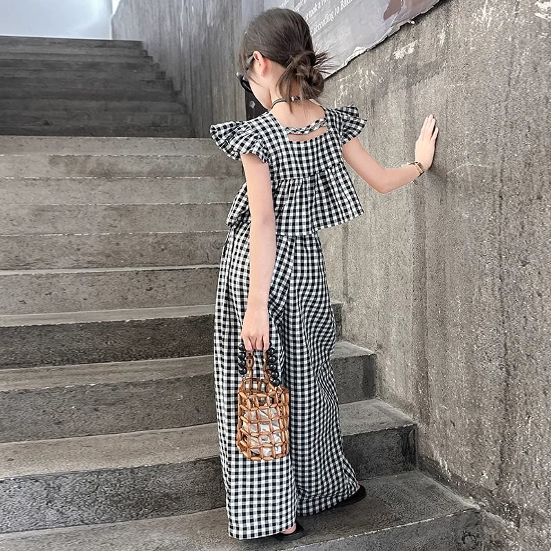 해피유통 어린이 여름 체크무늬 반팔 상의 루즈핏 팬츠 세트 귀여운 리본 디자인 14세 이상 XG08 24,870원