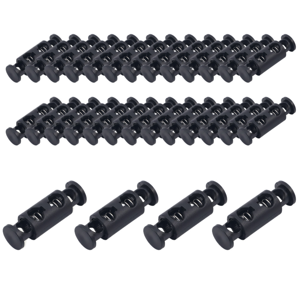 원더블 더블스트링 끈길이 조절 스토퍼, 30개, 블랙 9,900원