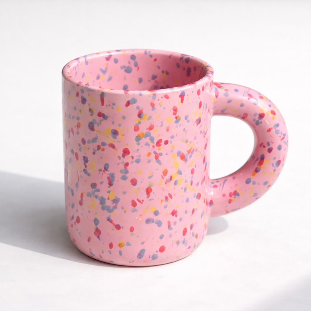 디얼리 마블 머그컵 점박이 머그잔 280ml 데일리 뭉툭한 사무실컵 홈카페, 1개, 핑크 7,800원