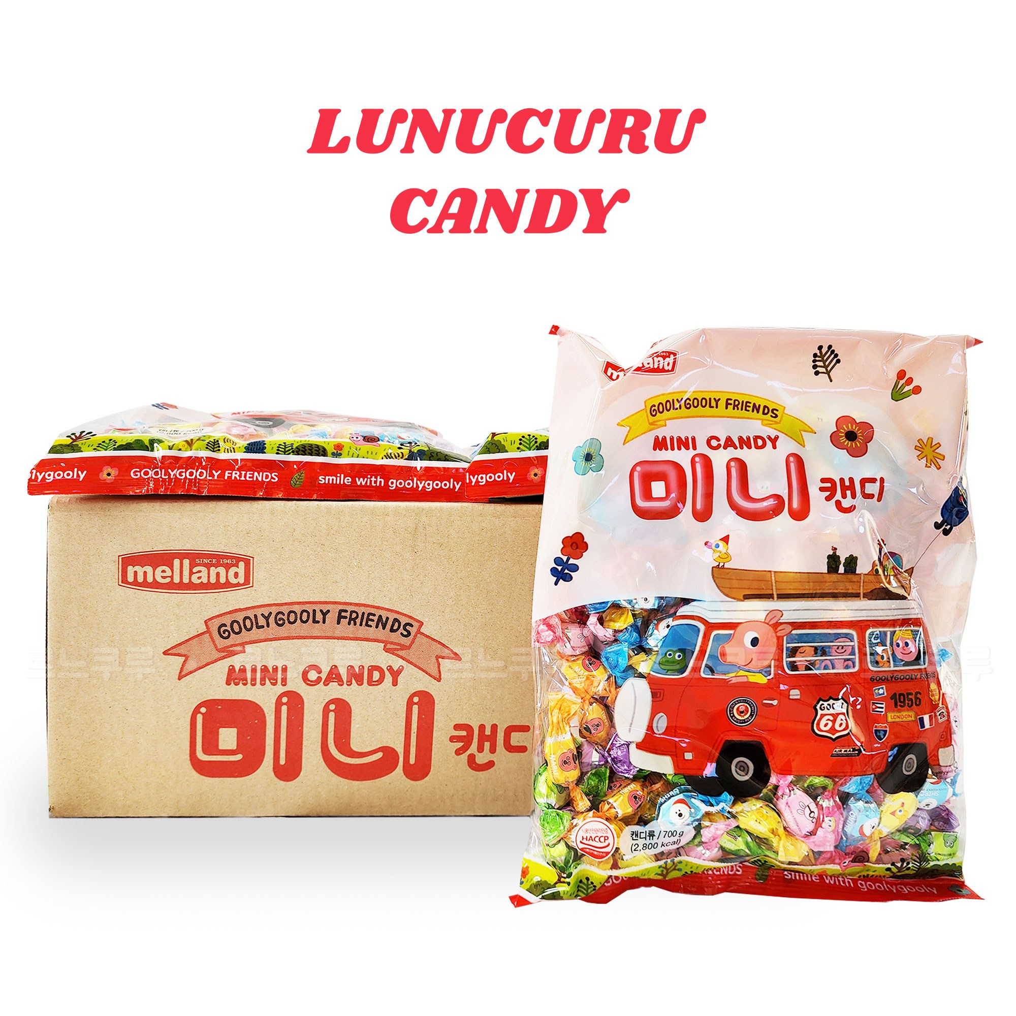 멜랜드 굴리굴리 미니캔디 대용량 캐릭터 과일사탕, 700g, 8개 45,500원