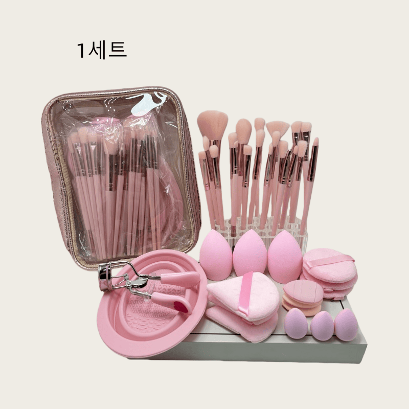 Pinno 37피스 메이크업 브러시 뷰티 도구 세트, 1개, 핑크 49,900원