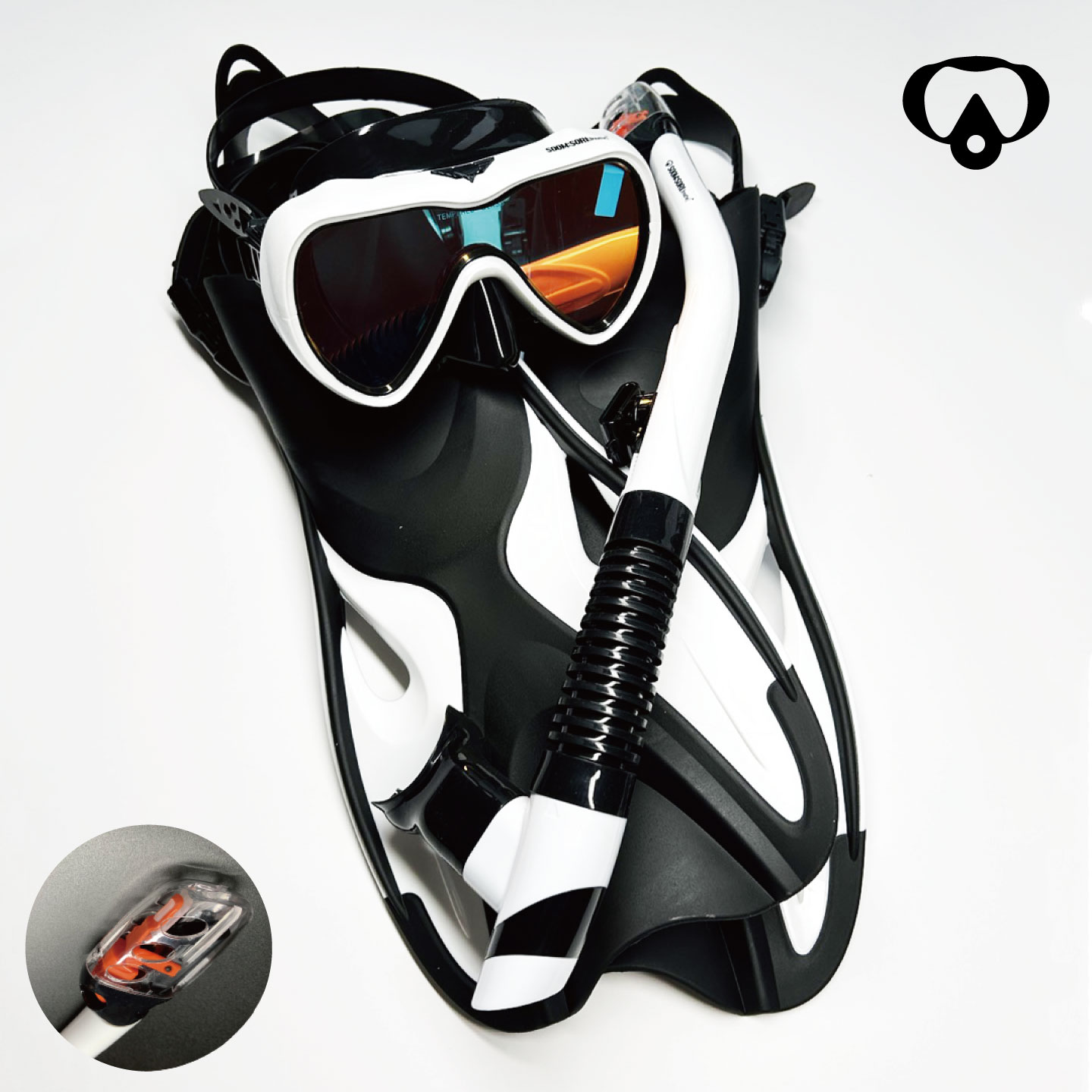 스노쿨링 장비 오리발 세트 물유입차단 김서림방지 UV차단 숨소리 라이트원 다크나이트 UV 67,500원