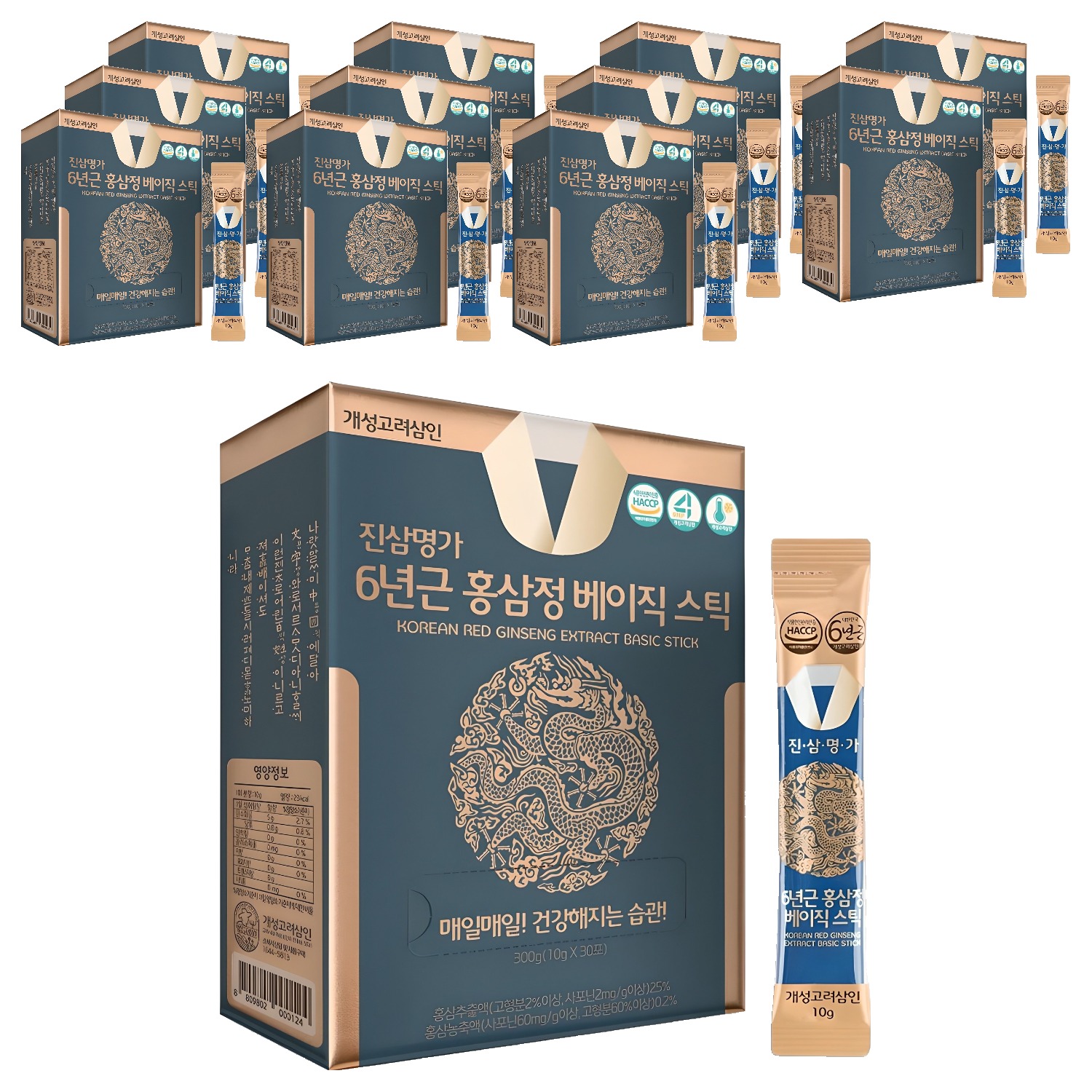 개성고려삼인 진삼명가 6년근 홍삼정 베이직 스틱, 300g, 12개 131,400원