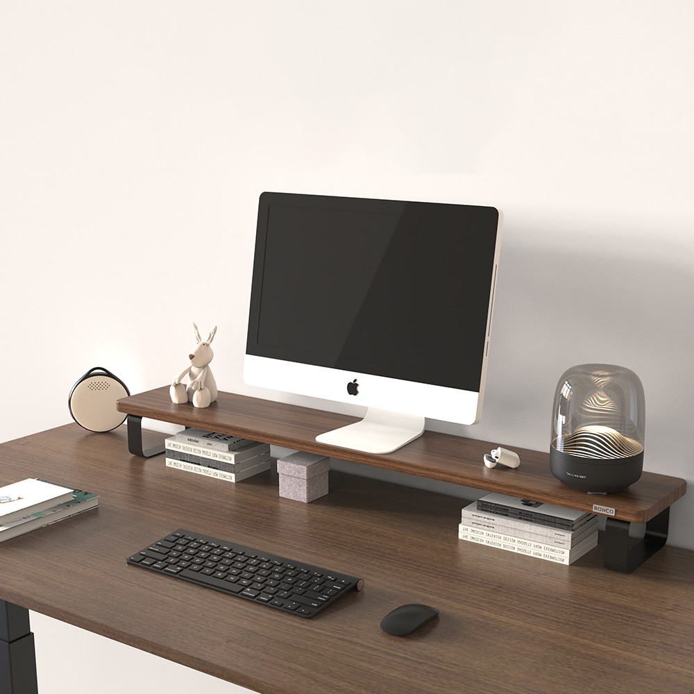 롱코 듀얼 모니터받침대 모니터선반 1200 23T, 월넛 31,900원