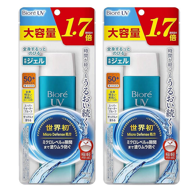 2개 세트 비오레 UV 아쿠아 리치 워터리 젤 155ml 대용량 일반 제품의 1.7배 선크림 SPF50+ / PA++++ 66,330원