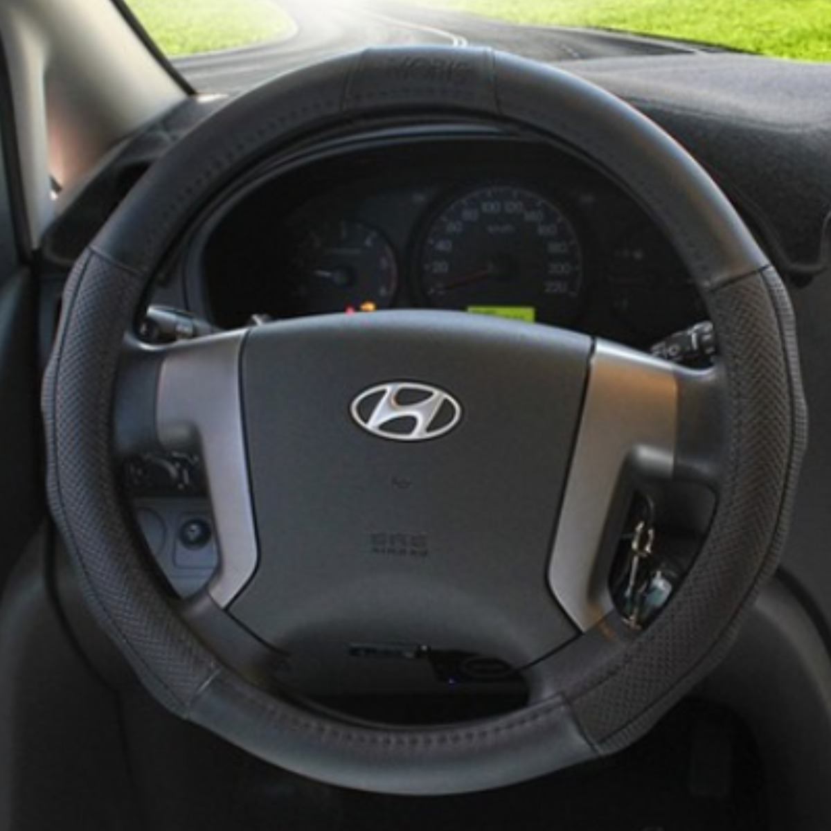 현대모비스 실리콘그립 차량용 핸들커버, 블랙 26,400원