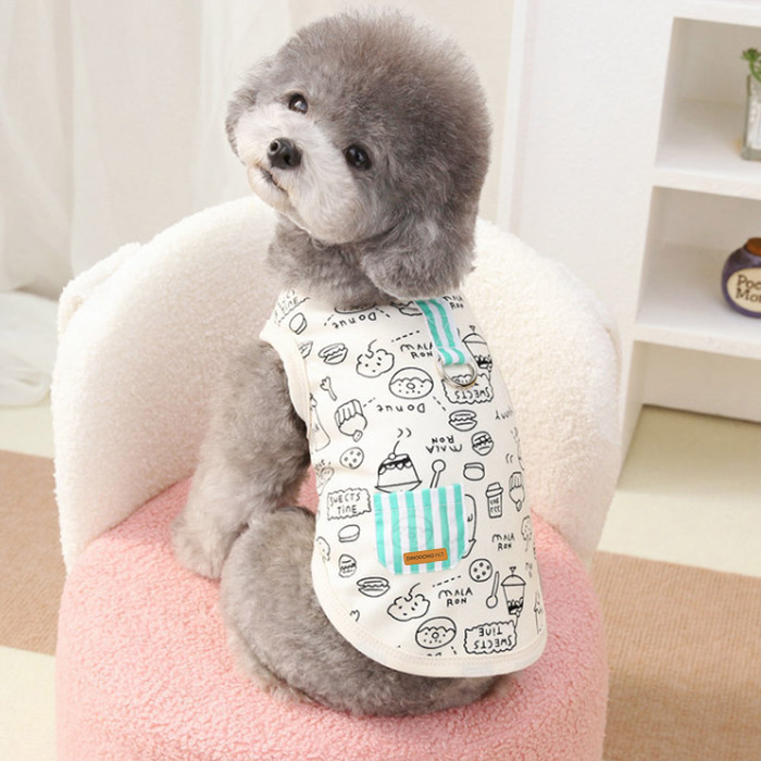 딩동펫 반려동물 디저트 하네스 포켓 나시 티셔츠 5,600원