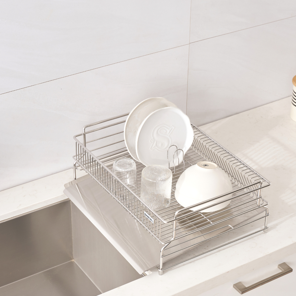 퓨어셀 프리미엄 304 올스텐 물빠짐 식기건조대 B 정면 경사형 78,500원