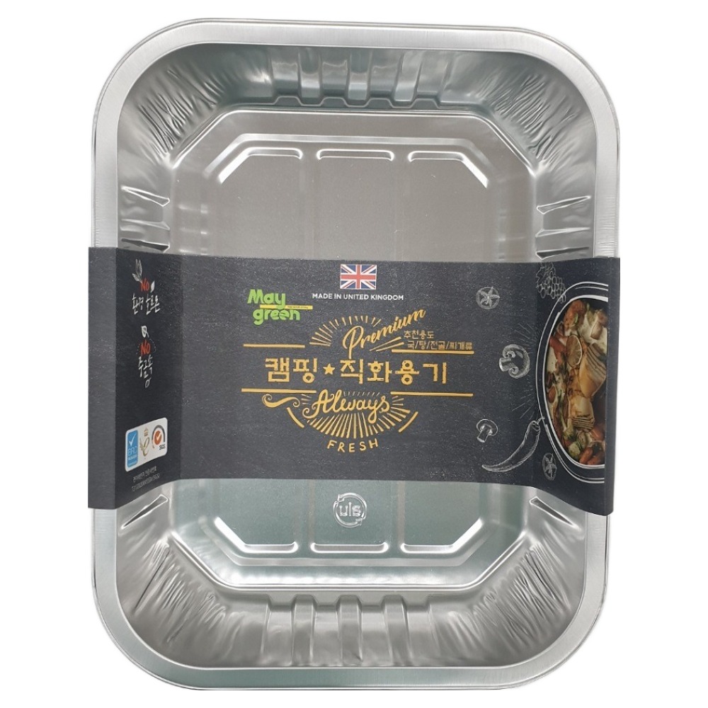 Maygreen 알루미늄 직화용기 사각 대형 3320ml x 2p, 5개 15,900원