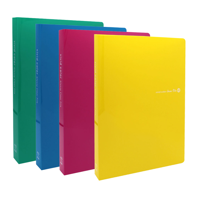 비비드 컬러 클리어 파일 40매, 블루, 1개 7,100원