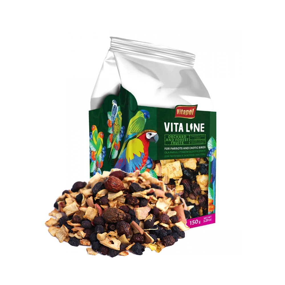 앵무새 간식 비타폴 비타라인 과일 믹스 비타민보충 앵무새 간식 150g 먹이 보충 용품, 1개, 150g 7,900원