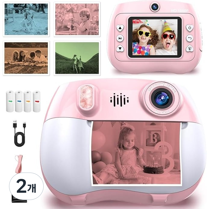 [바유미키] 어린이 프린트 카메라 키즈카메라 즉석카메라 필름카메라 토이카메라 선물, 현재가 114,000원