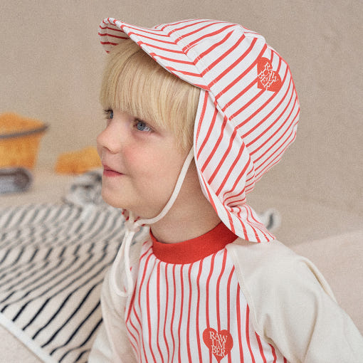 올포홈 크레용 스트라이프 아기 플랩캡 유아 썬캡 아동 키즈 버킷햇 와이드 수영 물놀이 모자 22,500원