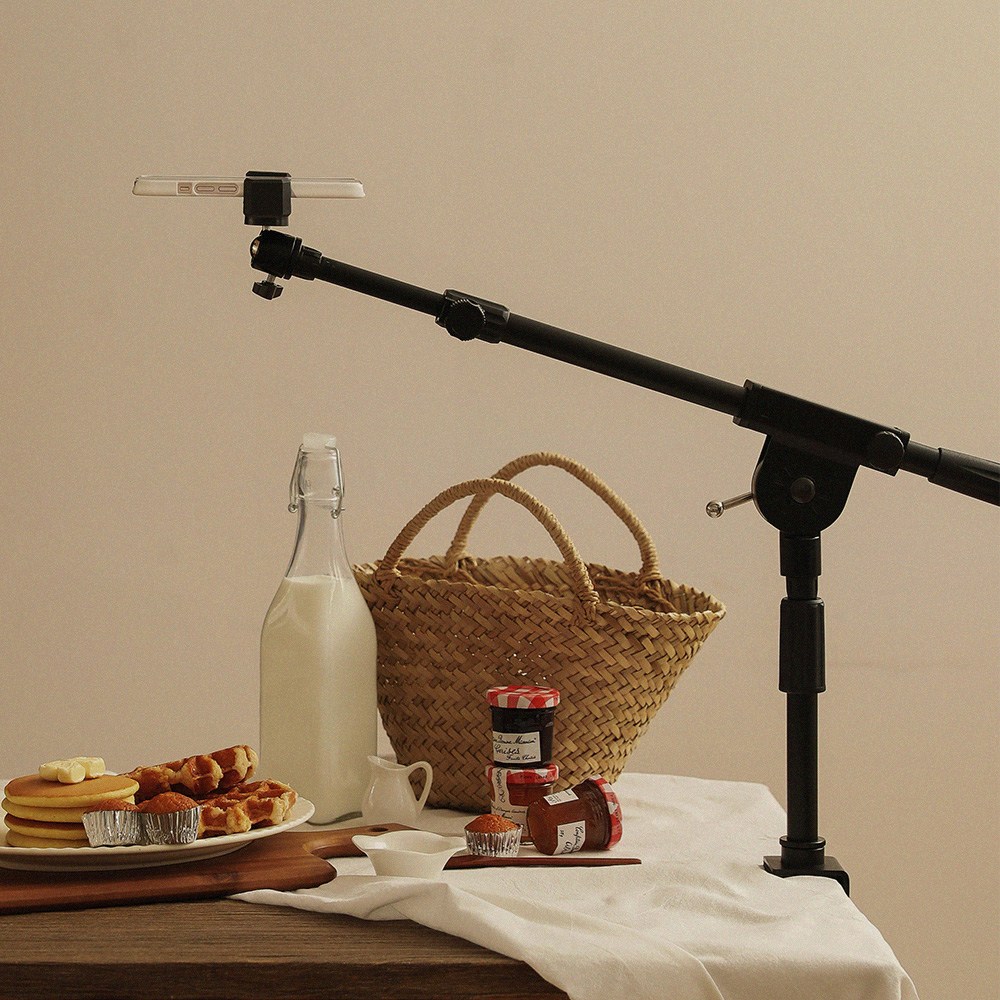 마이마인 수직 촬영 거치대 스마트폰 삼각대 스탠드 항공샷 수평 탑뷰 만능샷 침대 탁상용 침대 + 무게추 set, 1개 74,800원