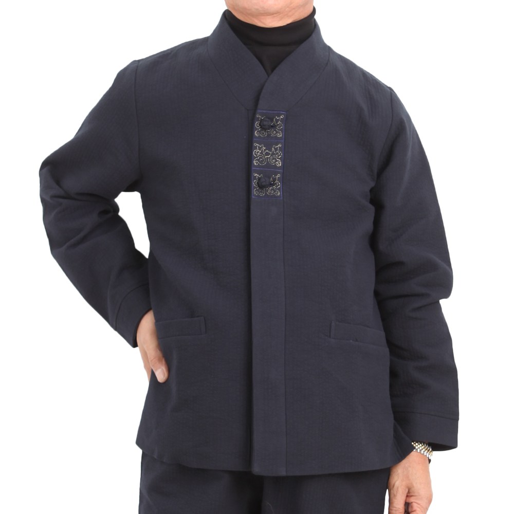 만덕몰 봄,가을/겨울 남성 이중지 나비자수 2ps 개량 생활한복 절복 법복 107,000원