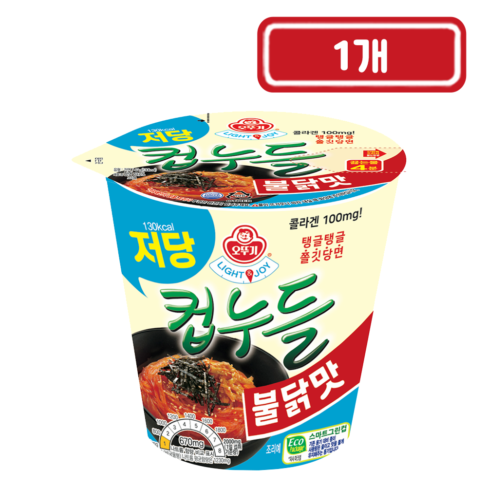 오뚜기 LIGHT&JOY 저당컵누들 불닭맛 작은컵 42g 5,440원
