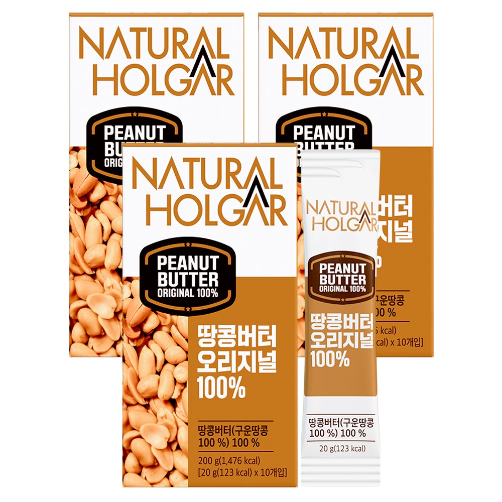 네츄럴올가 무첨가 무가당 땅콩버터 오리지널 100% 짜먹는 스틱, 30개, 20g 24,090원