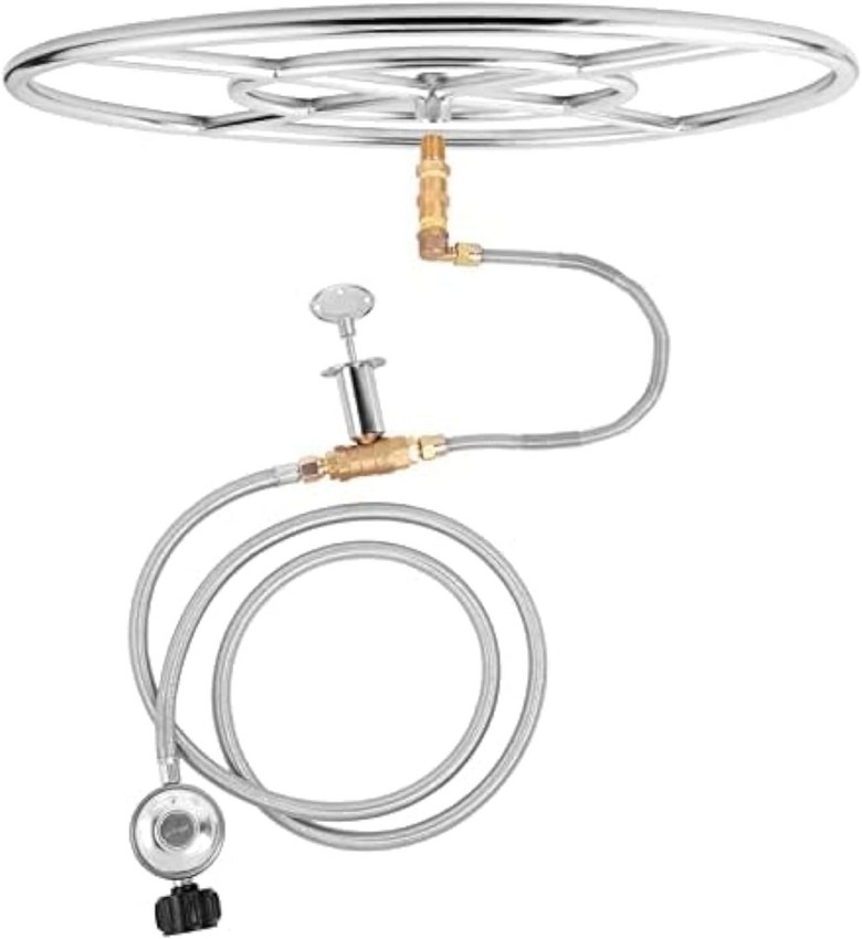 DIY 및 업그레이드 프로판 파이어 핏 벽난로 헤비 듀티 304 스테인리스 스틸 실내 실외 사용을 위한 프로 링 키트 24인치 원형 256,120원