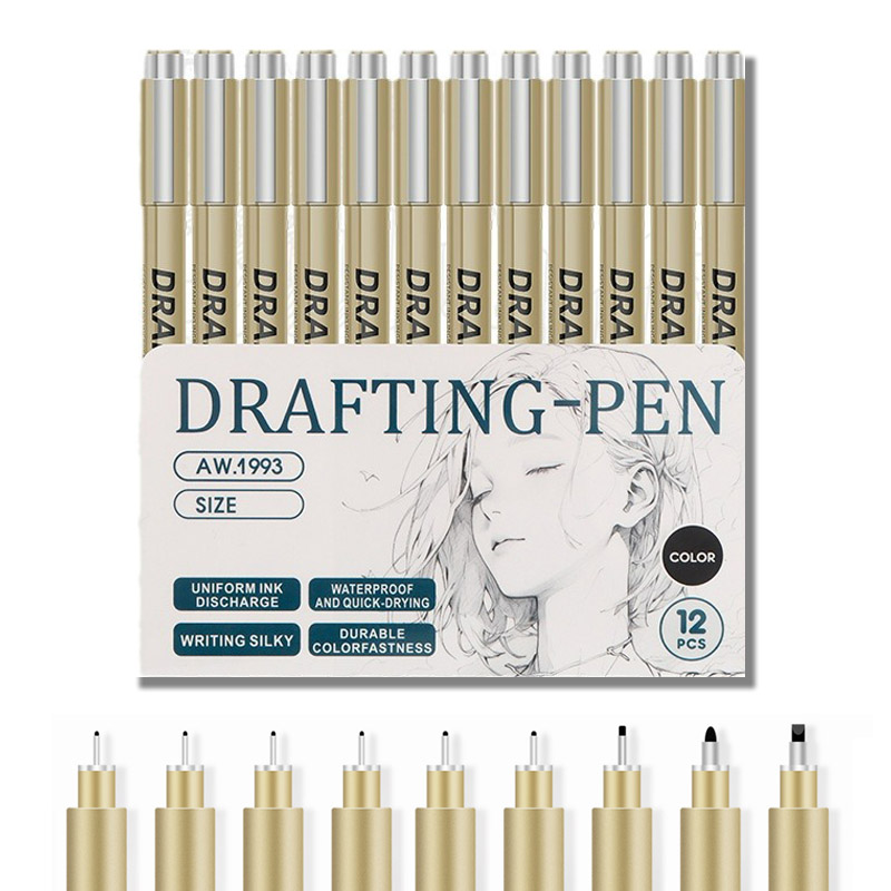 제로앤나인 드로잉 라이너 스케치펜 캘리그라피 잉크펜 12P, 1세트 16,800원