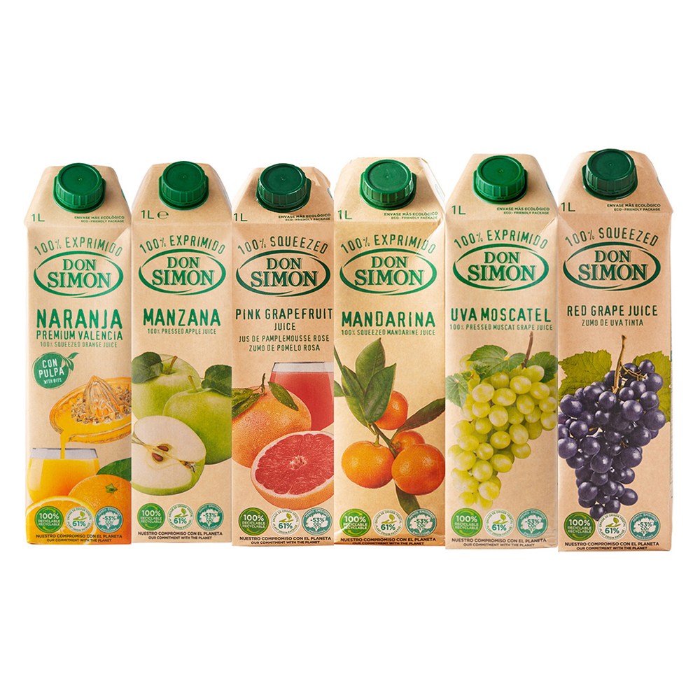 돈시몬 100% 착즙주스 1L혼합 각 2개씩 총 12개 오렌지+사과+백포도 모스카텔+적포도+자몽+만다린 감귤 69,900원
