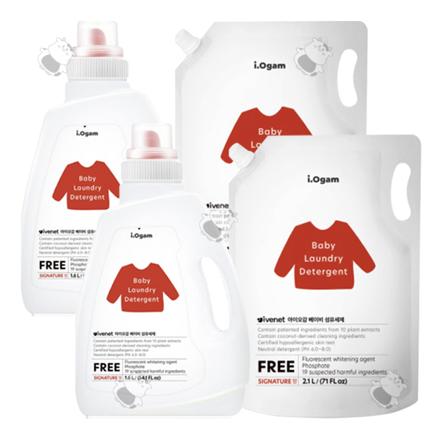 [아이오감] 베이비 섬유세제2개+리필2개 아기세제 31,900원