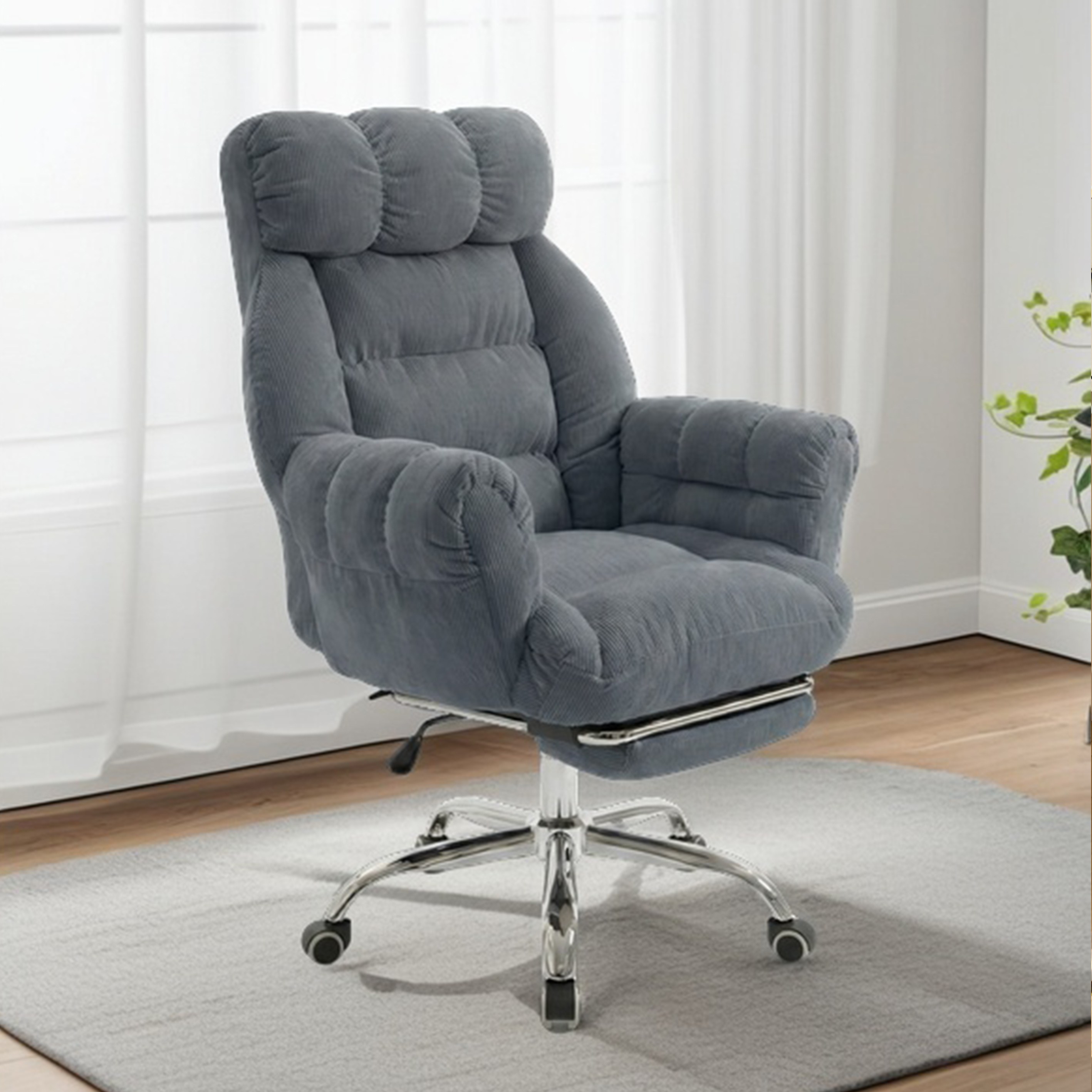 쿠리브 빠른조립 리클라이너 침대형 조절 가능한 허리 편한 컴퓨터의자 95,700원