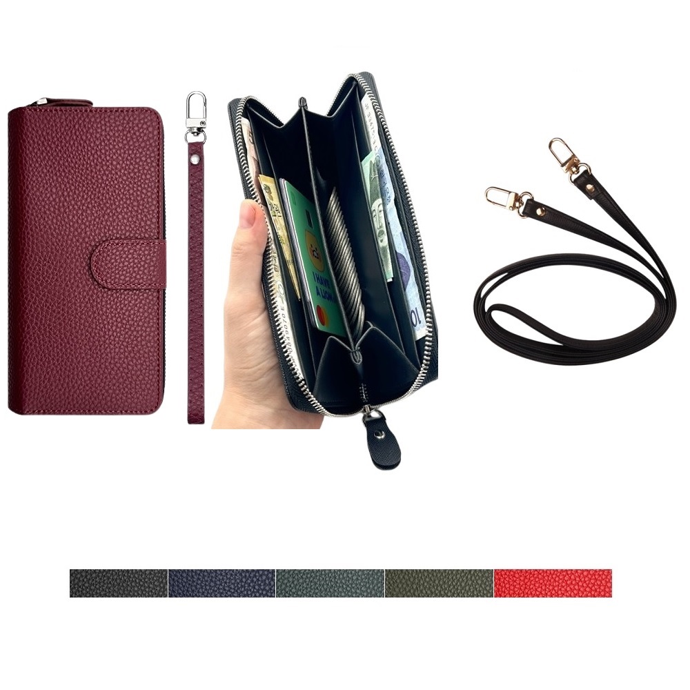 갤럭시 S24FE 케이스 SM-S721 (뉴뉴) 가죽 샤롯트 2IN1 (손목 스트랩 + 심플롱 목걸이줄) 카드 지폐 수납 포켓 지갑 28,400원