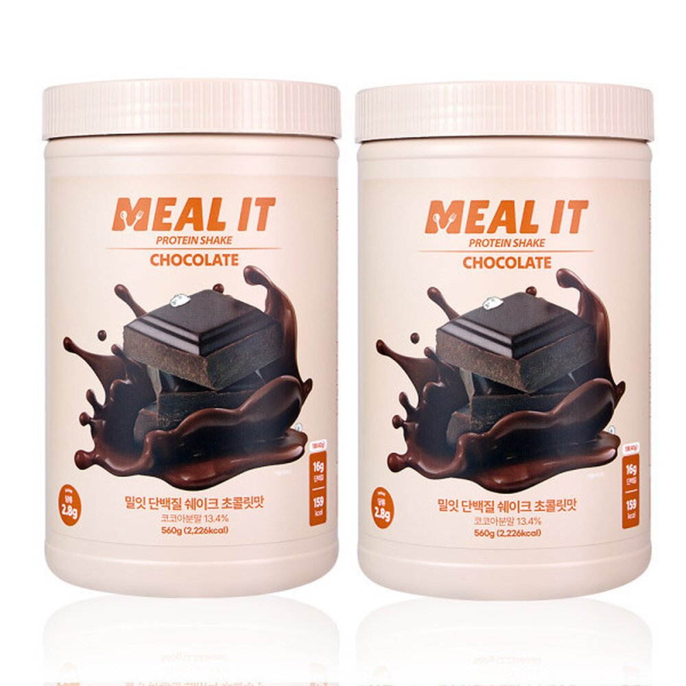 밀잇 식단관리 단백질 쉐이크 초콜릿맛 560g 2개, 560g, 2개 86,620원