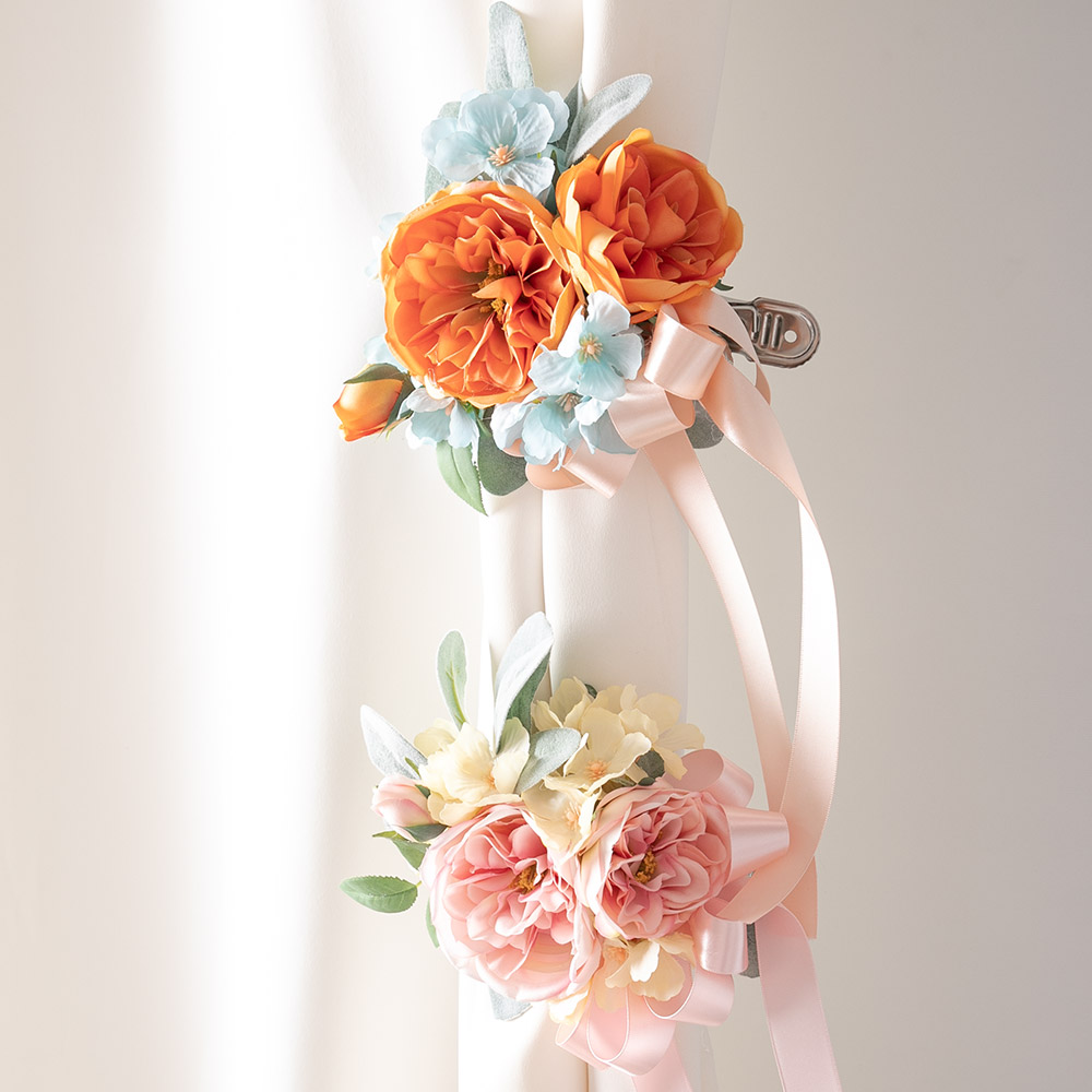 장미 조화 꽃 커튼 집게 타이백 오스틴 20cm 2컬러 인테리어 실내 장식 소품 고정 홀더 선물 꾸미기 23,000원