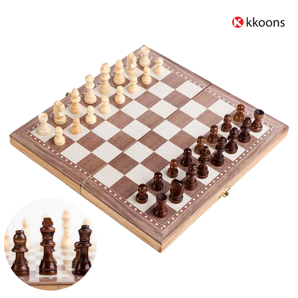 꾼스 프리미엄 원목 체스 접이식 자석 체스판 17,800원