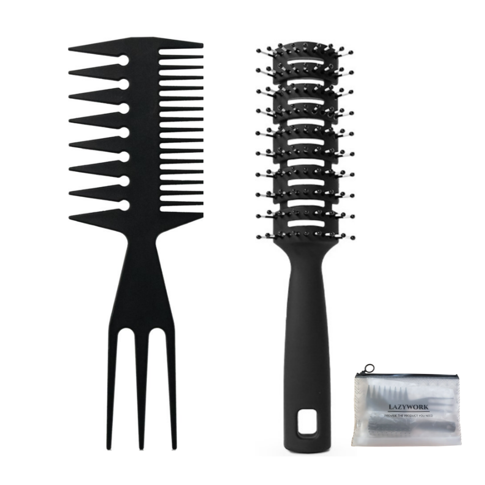 레이지웍 남자 스타일링 이걸로 끝 고급 셀프 포마드 스타일링 빗 + 볼륨 밴트 헤어브러쉬 총 2개, 1개 20,800원