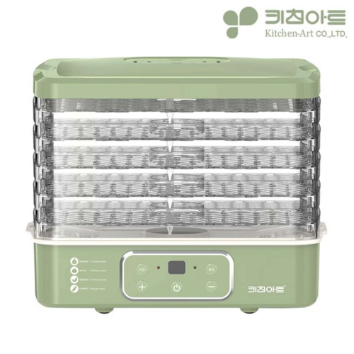 [키친아트] 버튼식 5단 투명트레이 식품건조기 KAFD-A320 높이조절 고추 과일/야채건조기 51,000원