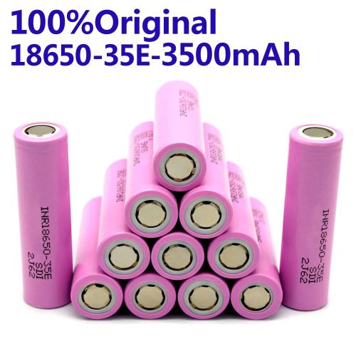 18650 충전식 리튬 이온 배터리, INR18650 35E, 3500mAh 18650 배터리, 3500mAh, 25A 방전, 3.7v, 정품, 무료 배송 100% 26,170원