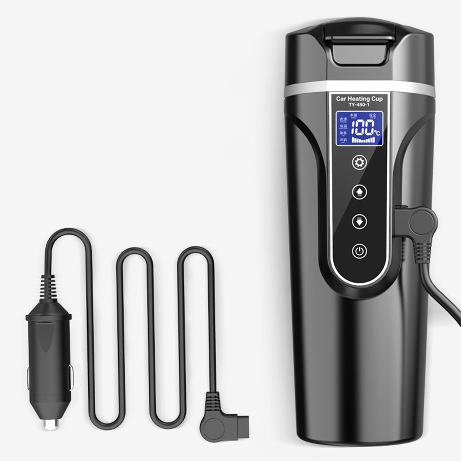 12V/24V 겸용 차량용 전기포트 차량용 스마트 텀블러 대용량 카포트 450ml 23,500원