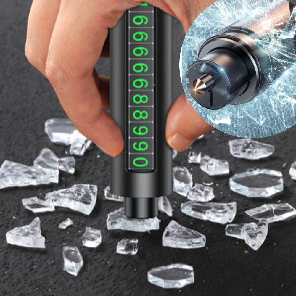 라이크위너 차량 탈출 도구 (4-IN-1) 비상망치 커팅칼 비상랜턴 숨김가능한 주차번호판 툴셋 14,800원