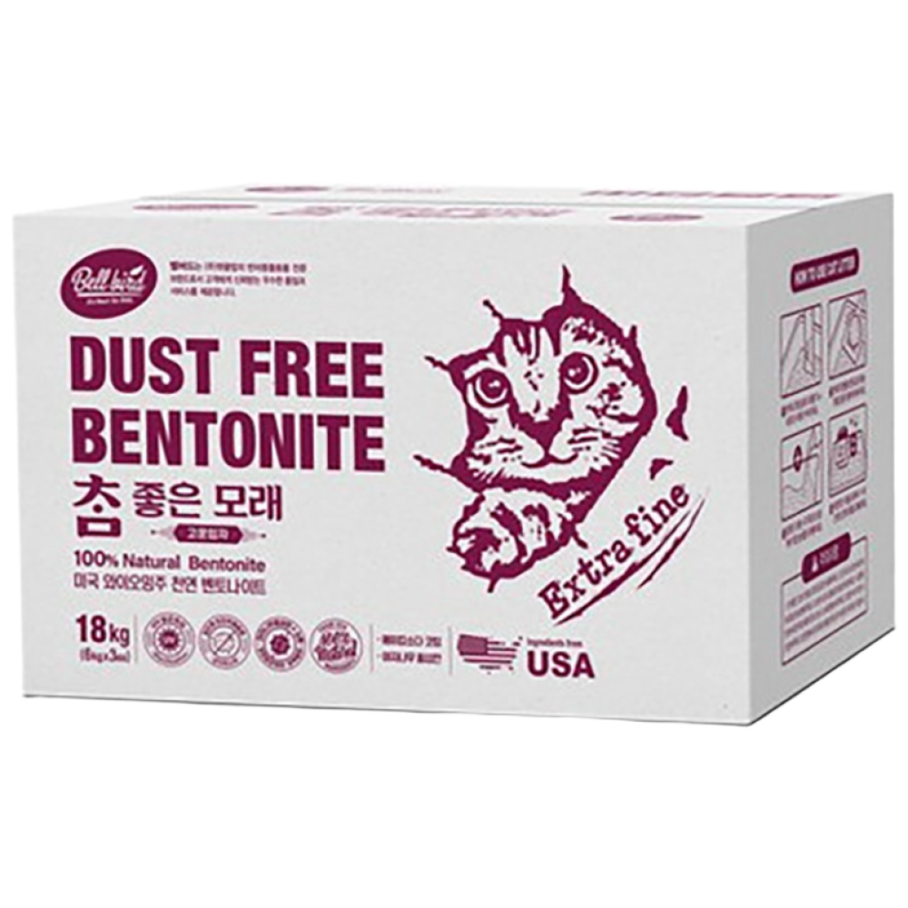 벨버드 참좋은 벤토나이트 먼지없는 고양이모래 고운입자 18kg, 1개 28,500원