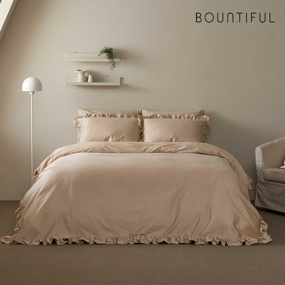 바운티풀 특급호텔침구 60수 면100% 이불커버 프릴 퀸 6컬러, 베이지 70,900원