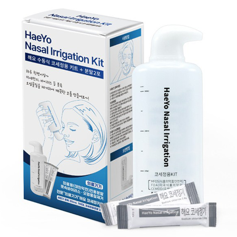 해요 수동식 코세정용 캡과 세정기 본체 310ml + 분말 2p + 거치대 세트, 1세트 10,800원