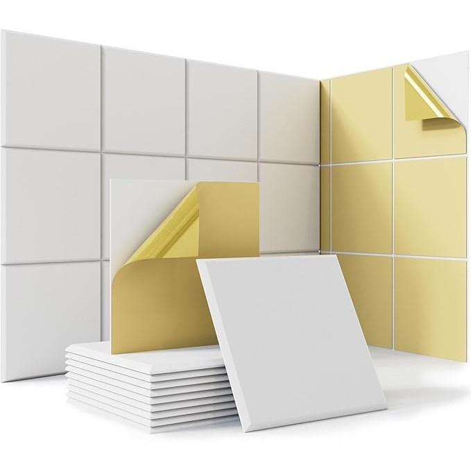 타오진 접착형 흡음판 방음판 문소음방지 현관문 원룸 오피스텔 아파트 흡음재 50cm x 50cm, 8개, 화이트 43,900원