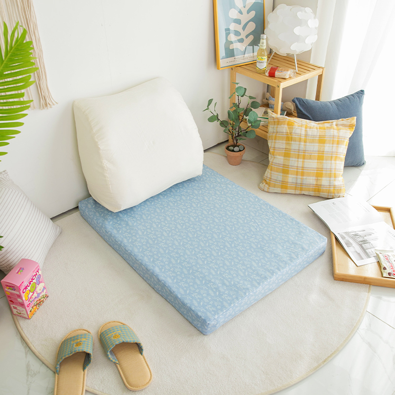 뜨란채 탄탄한 메모리폼 절 좌식 108배 기도 방석 대형, 순면블라썸블루 44,420원