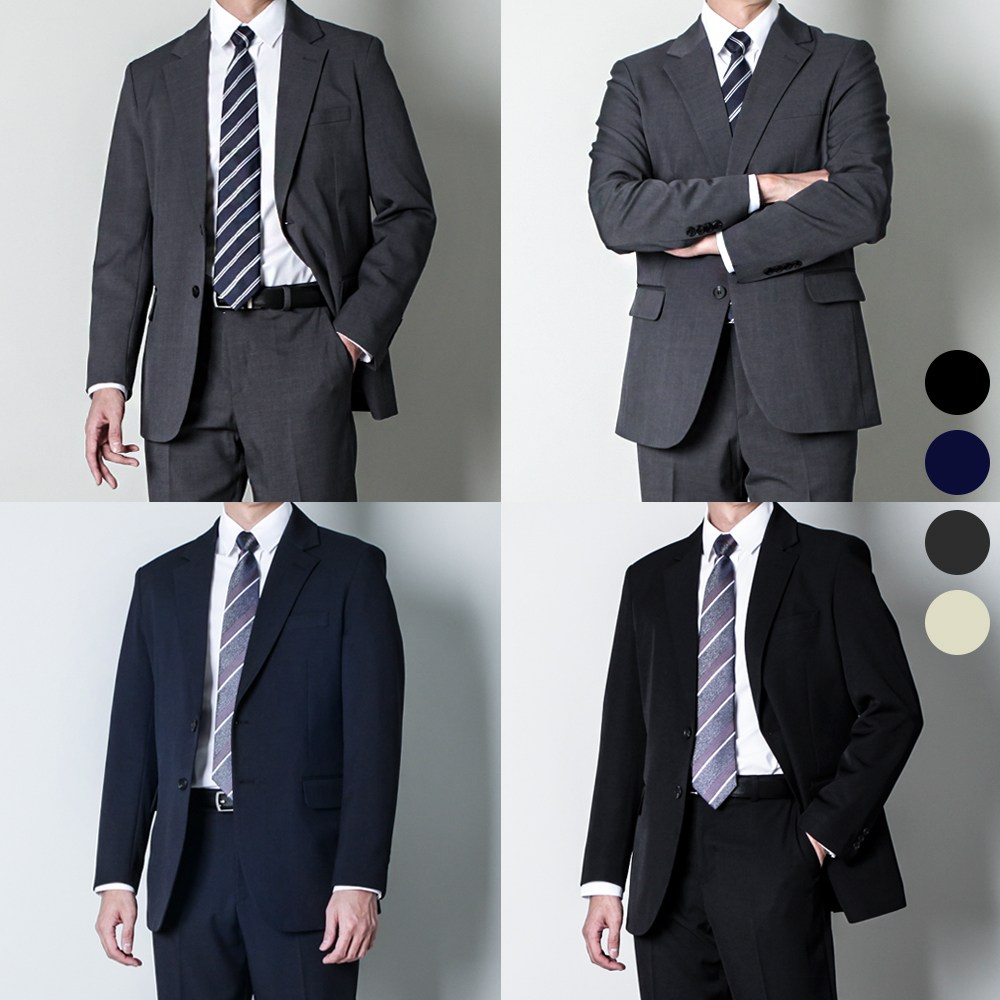 [디아웃핏](S~4XL) 남성 정장자켓 사계절 캐주얼 기본 면접 결혼식 하객 빅사이즈 자켓 블레이저 90,000원