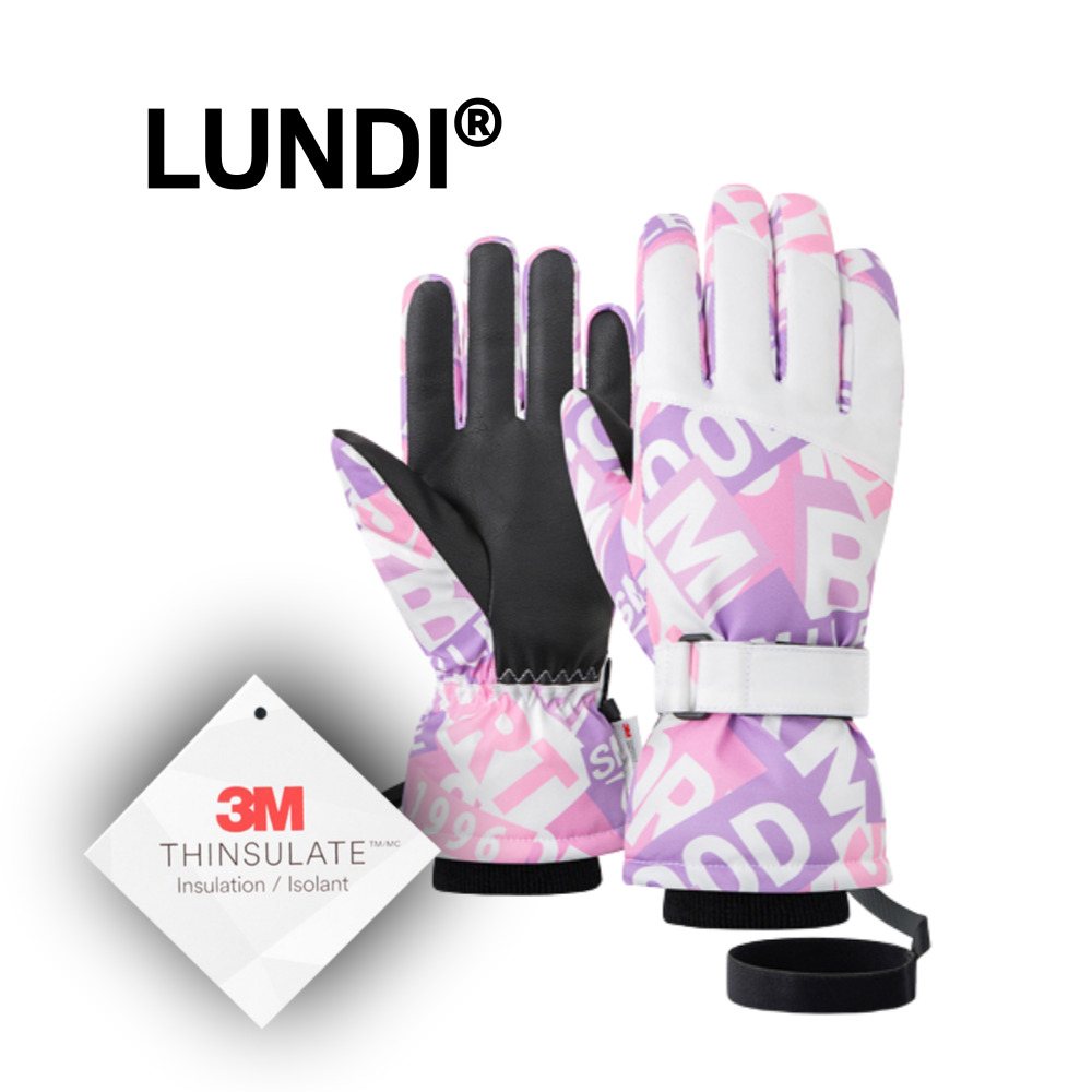 런디 3M 남녀공용 방수 터치 스키 보드 장갑, 핑크, 1세트 17,800원